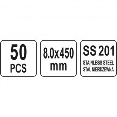 Coliere metalice reglabile din otel 8.0 x 450 mm Y..